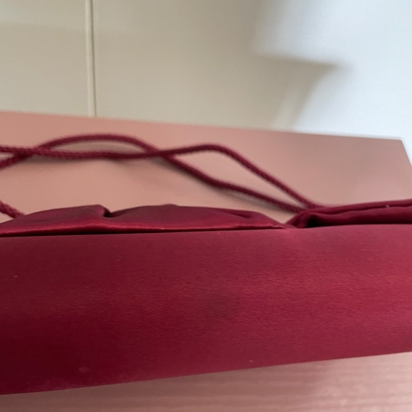 Target 2010s Berry Red Bow Evening Sateen Clutch - Picture 15 of 16